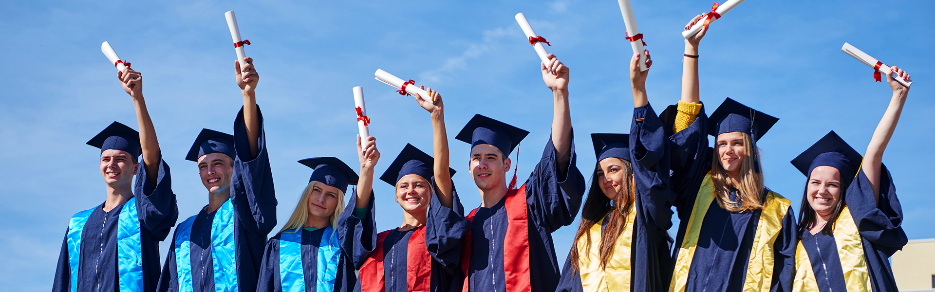 Graduating students celebrating